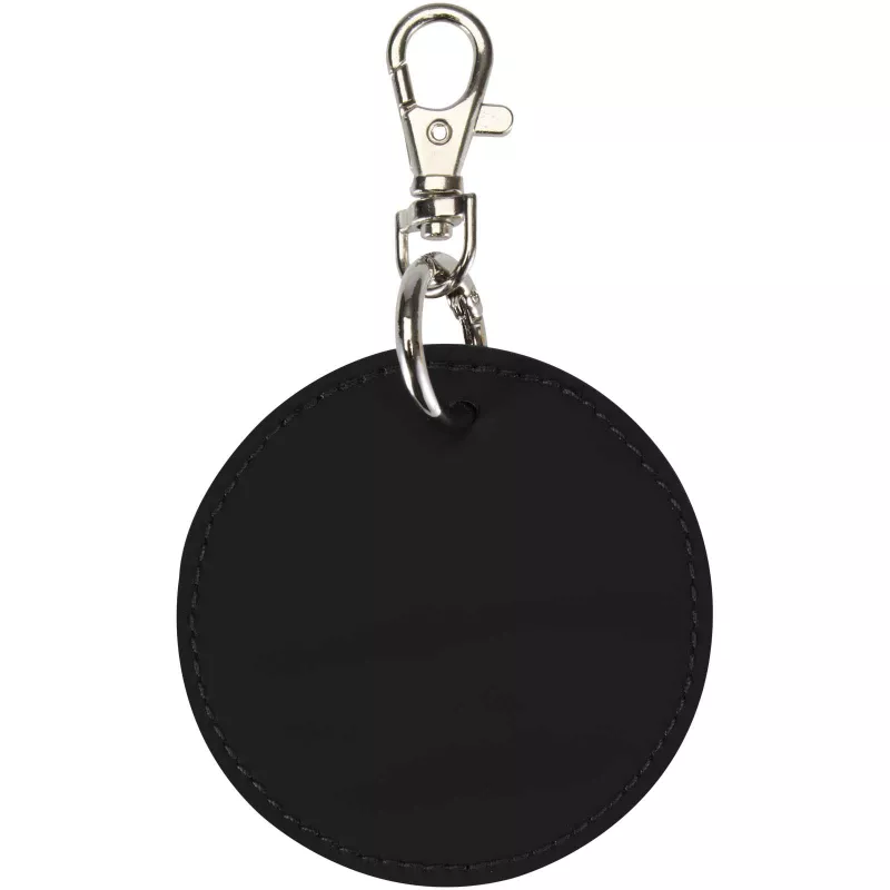 Resi Plus brelok z okrągłą zawieszką z recyklingowanego materiału z certyfikatem GRS  - Czarny (13014090)