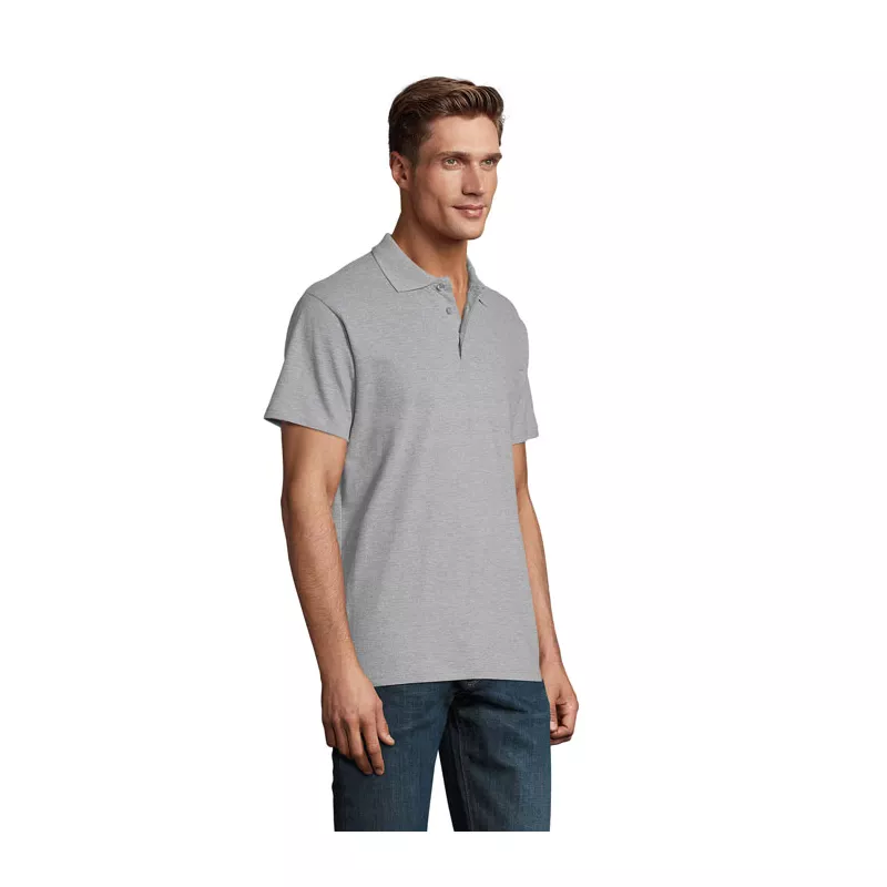 Koszulka polo męska piqué 210 g/m² Sol's SPRING II - Szary Melanż 2 (S11362-GY)