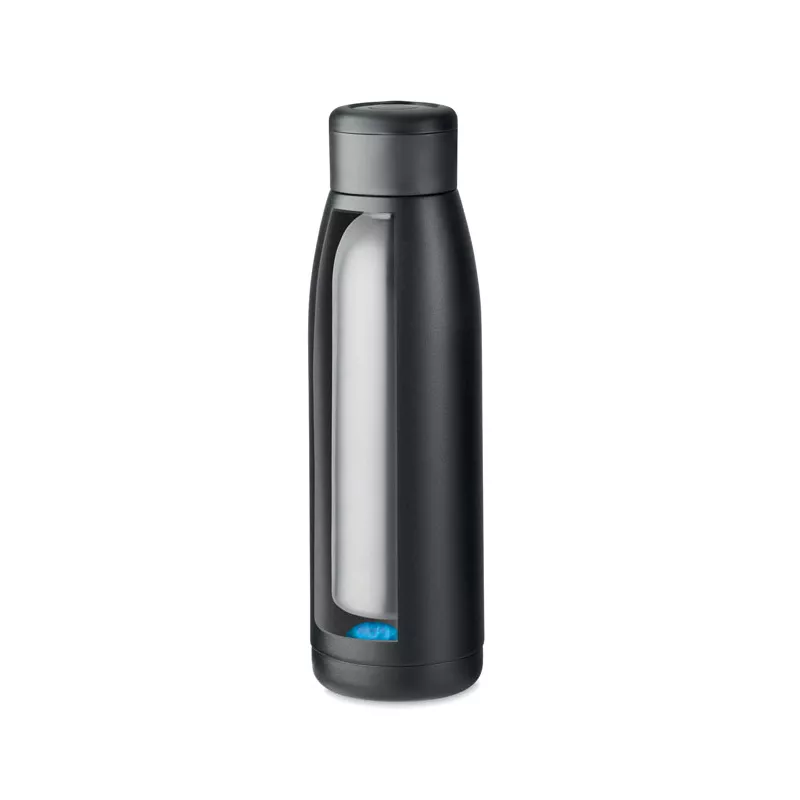 Butelka dwuścienna stalowa 400 ml CALEFRIO - Czarny (MO2331-03)