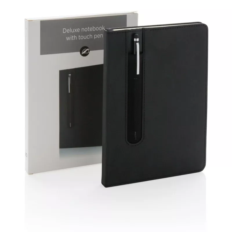 Notatnik A5 Deluxe, touch pen - czarny (P773.311)