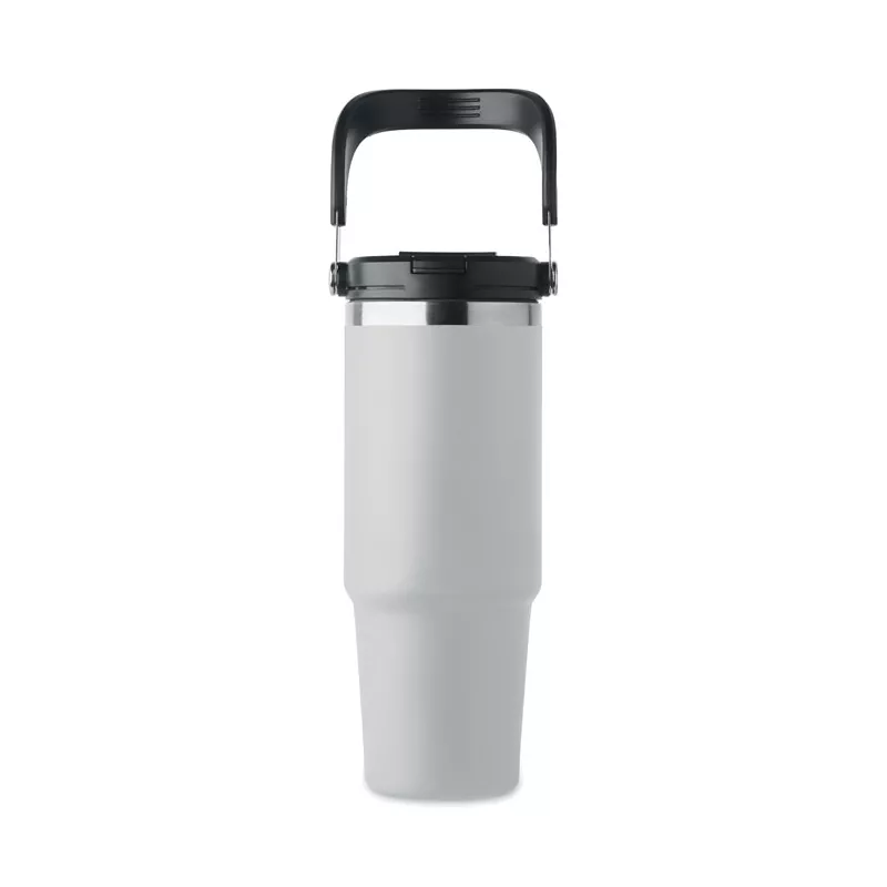 Kubek termiczny ze słomką ze stali 850 ml SUMA HAND - Bialy (MO2561-06)