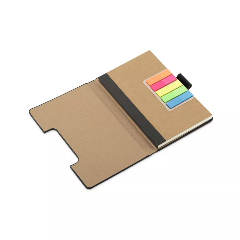 Notes z karteczkami samoprzylepnymi STIKLO A6 - czarny (18224-02)