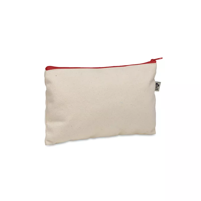 Kosmetyczka z bawełny organicznej 340 g/m² PESACARA - Czerwony (MO2379-05)