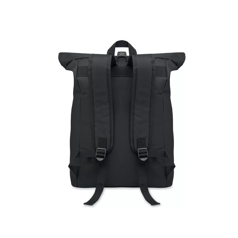 Plecak rolltop na laptop 15" z poliestru 600D IREA - Czarny (MO2170-03)