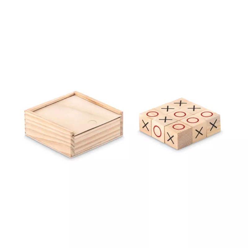 Gra w kółko i krzyżyk drewniana TIC TAC TOE - Drewna (MO9493-40)