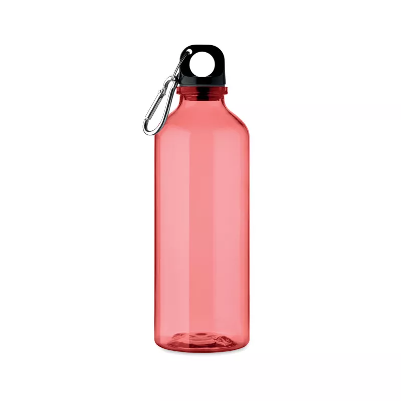 Butelka z RPET z karabińczykiem 500 ml MOSS RE500 - Przezroczysty Czerwony (MO2803-25)