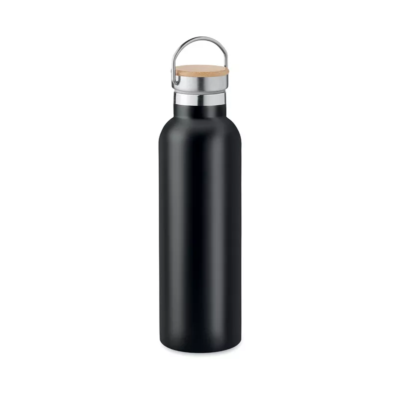 Termos z bambusową pokrywką 750 ml HELSINKI MED - Czarny (MO6372-03)