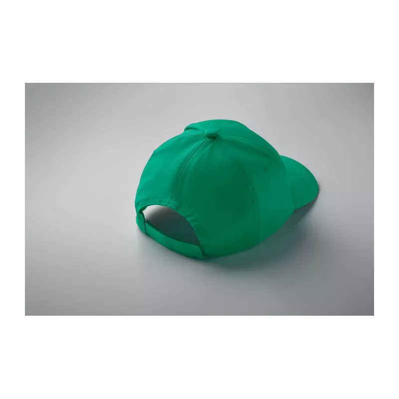 Czapka z daszkiem 5-panelowa z bawełny 160 g/m² BUZZ - Zielony (MO1447-09)