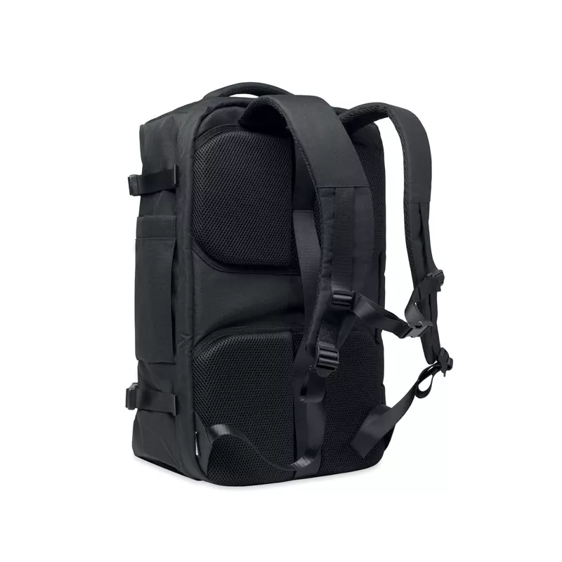 Plecak podróżny na laptop 17" RPET 600D NAMUR - Czarny (MO2738-03)