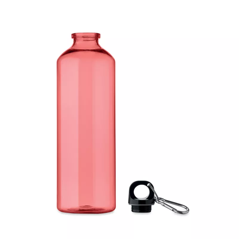 Butelka z RPET z karabińczykiem 750 ml MOSS RE750 - Przezroczysty Czerwony (MO2804-25)