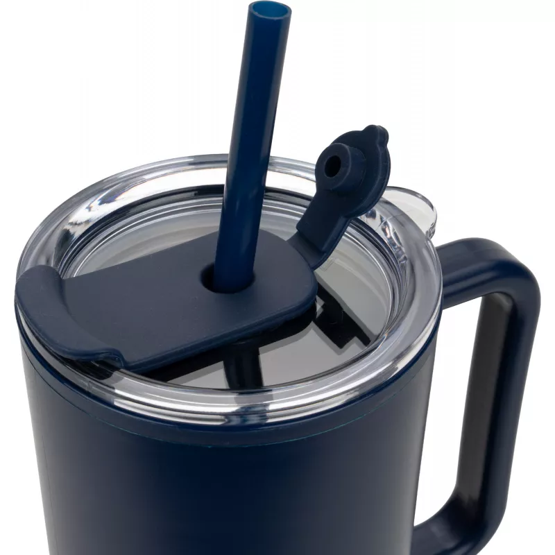 Kubek ze słomką XXL 1200 ml TEODORA - granatowy (8468644)