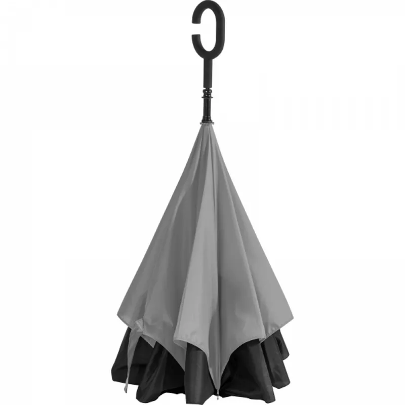 Parasol manualny odwrócony ø120 cm OLIVIA - szary (4047607)