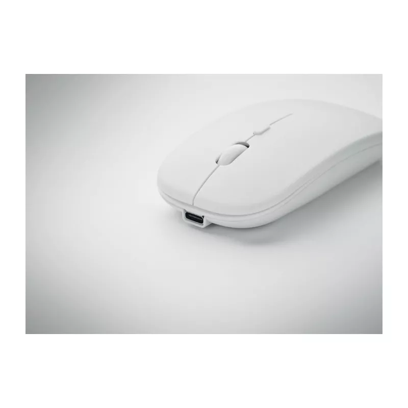 Mysz bezprzewodowa z ABS z recyklingu CURVY C - Bialy (MO2222-06)