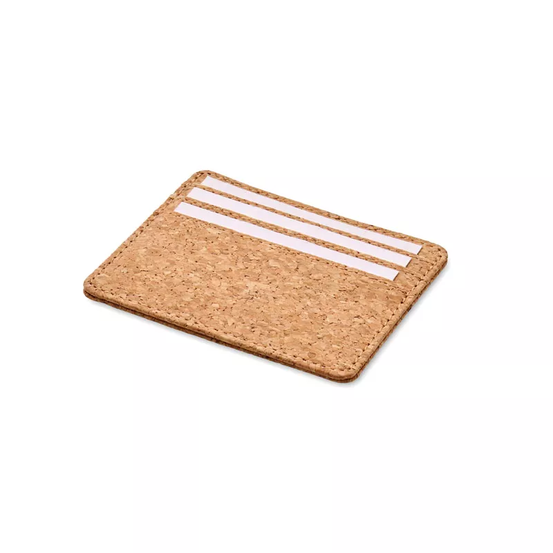 Etui na karty z korka z RFID WALLK - Bezowy (MO2625-13)