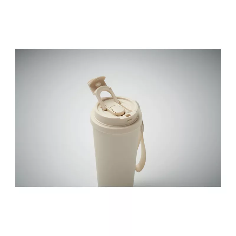 Kubek termiczny 2 w 1 ze stali 500 ml TOPAZ LARGE - Bezowy (MO2662-13)