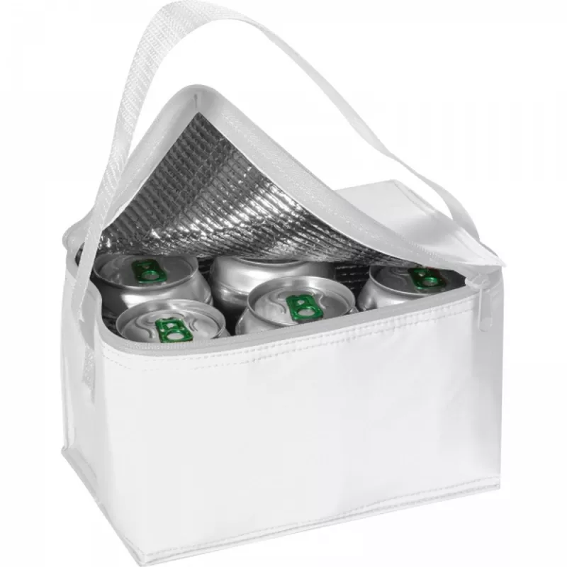 Torba termiczna na 6 puszek 330 ml ROXANNE - biały (6700406)