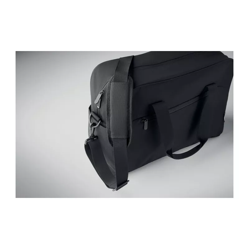 Torba podróżna z RPET z przegrodą na laptop 15" ONBAG - Czarny (MO2373-03)