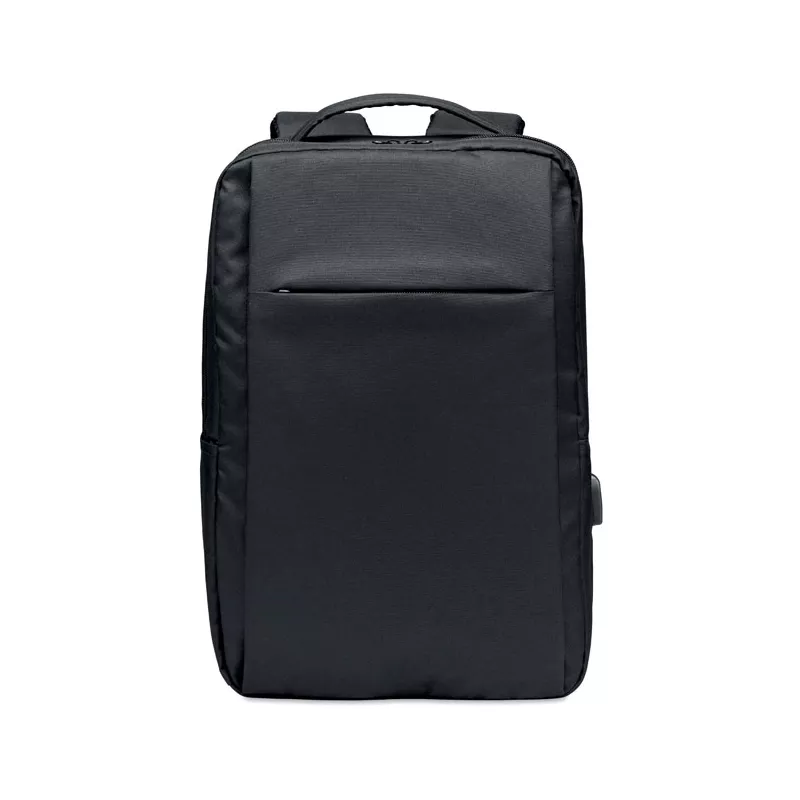 Plecak na laptop 13" z RPET z kablem USB SEOUL - Czarny (MO6328-03)