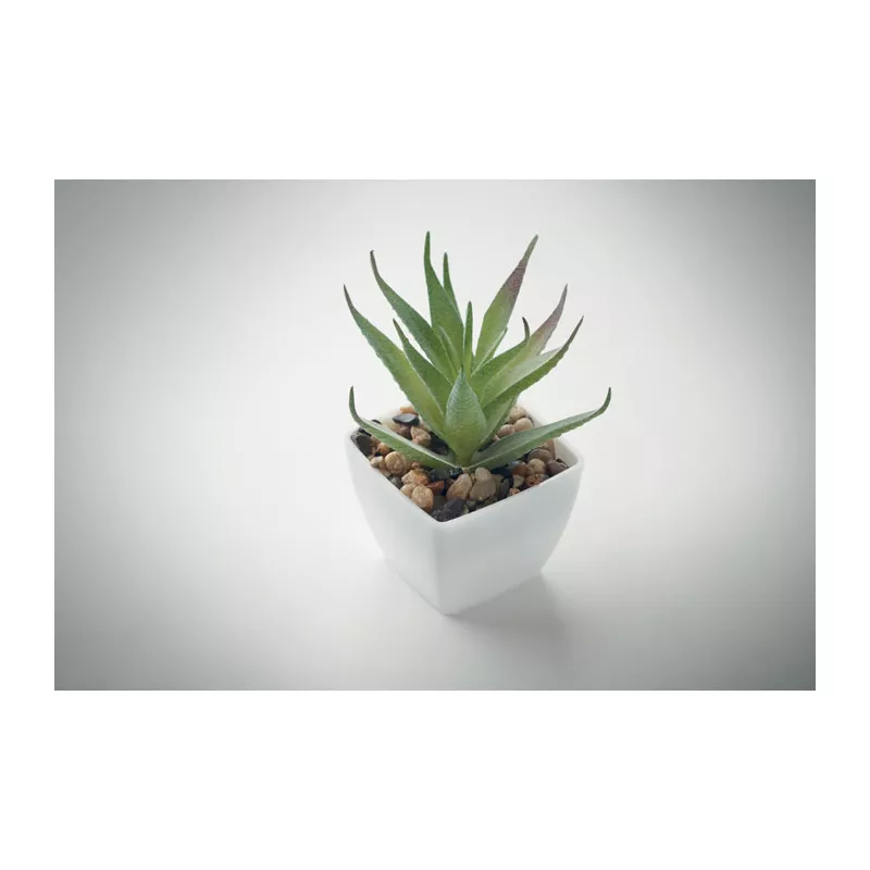 Sztuczna roślina mini aloes z PP ARTILOE - Bialy (MO2852-06)