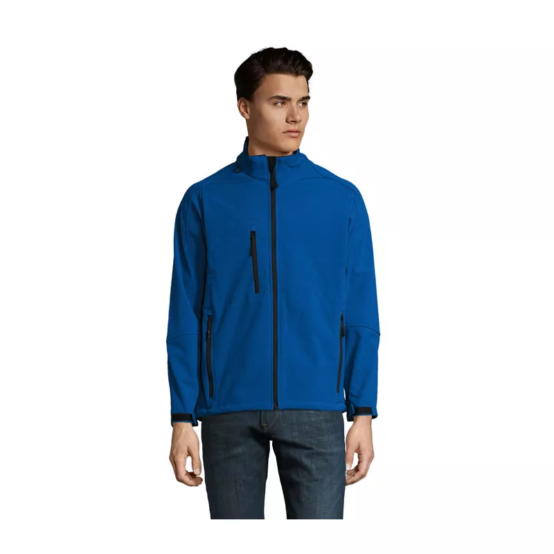 Softshell męski 3-warstwowy 340 g/m² Sol's RELAX - Niebieski (S46600-RB)