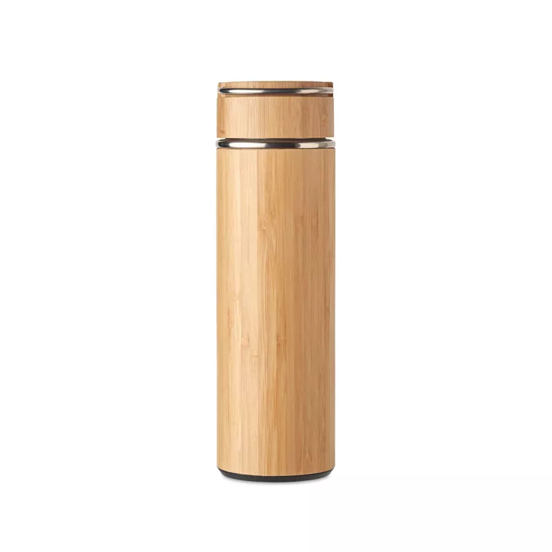 Termos dwuścienny z zaparzaczem 400 ml TAMPERE - Drewna (MO6272-40)