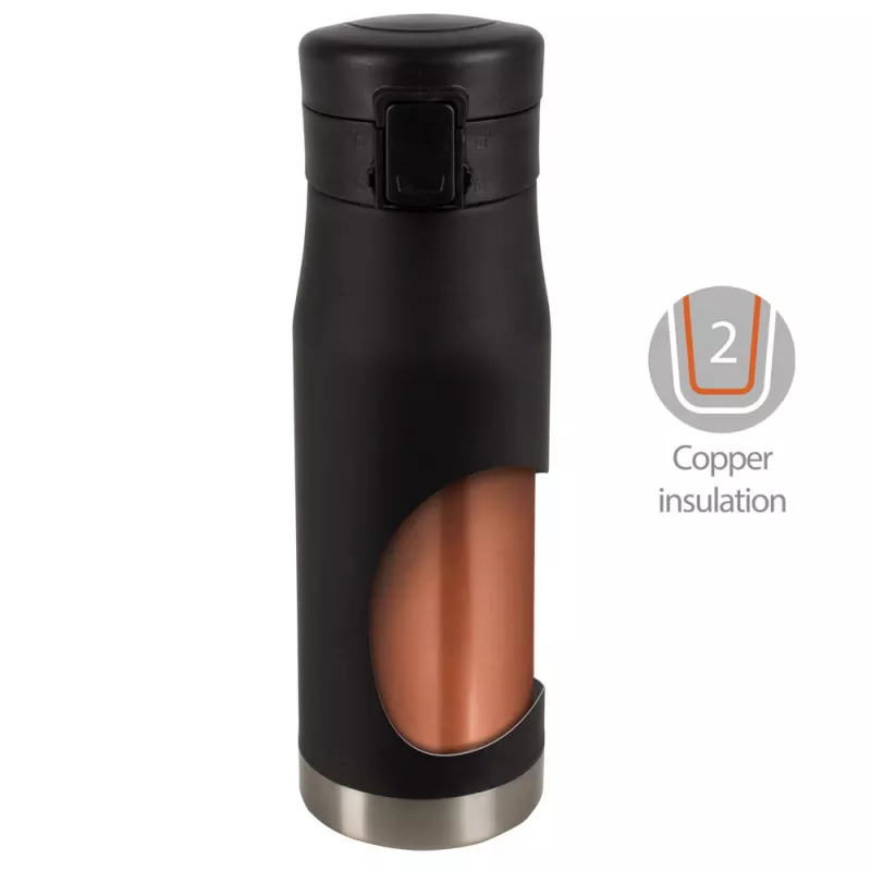 Kubek termiczny 600 ml Mauro Conti | Brian - czarny (V4829-03)