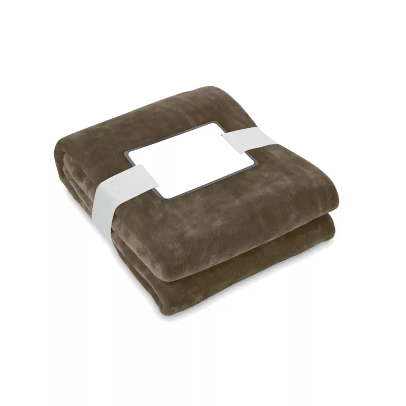 Koc polarowy RPET 120x150 cm 280 g/m² LOGAN - Ziemia (MO6804-42)