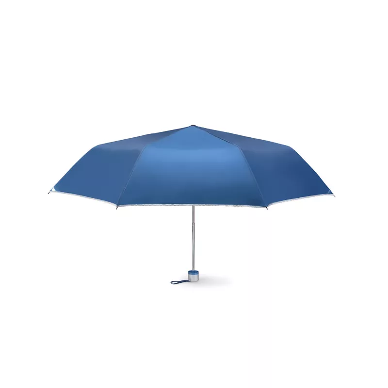 Parasol składany 21" ze srebrną podszewką CARDIF - Niebieski (MO7210-04)