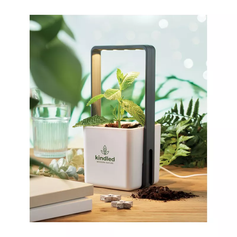 Ogródek domowy z oświetleniem LED LUSHLET - Bialy (MO2702-06)