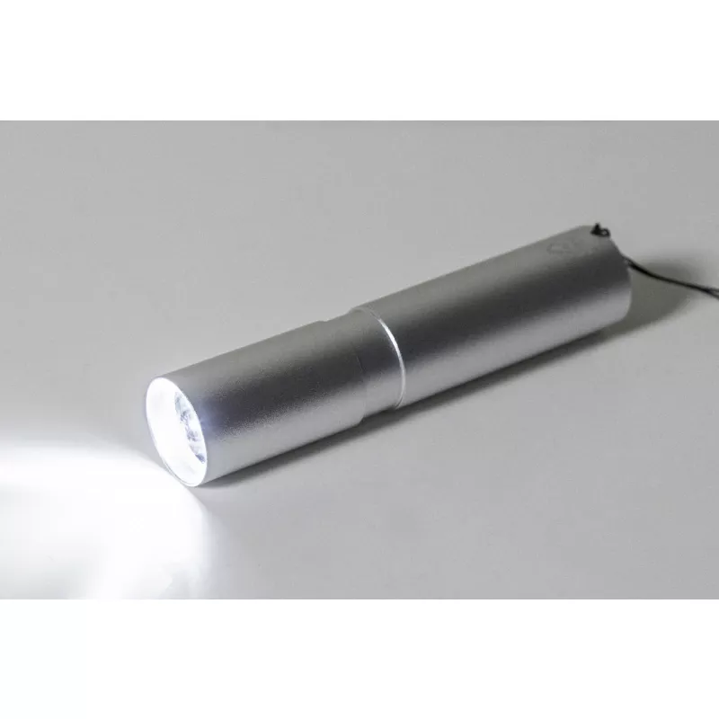 Chargelight Tone latarka akumulatorowa z recyklingowanego aluminium - srebrny (AP864122-21)