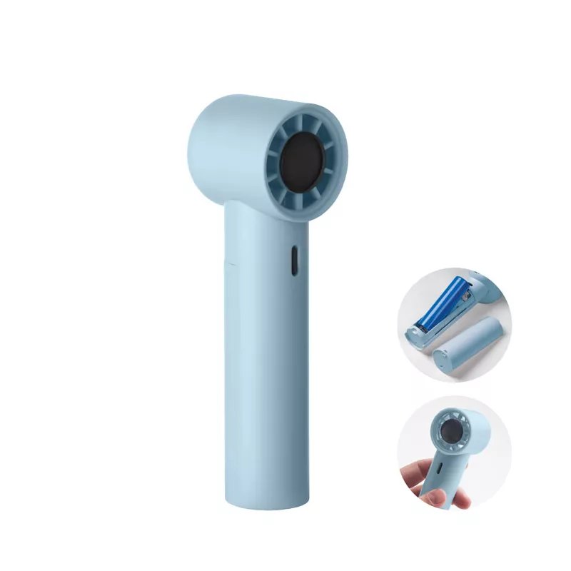 Mini wentylator ręczny z wyświetlaczem 2600 mAh GLACI - Baby Blue (MO2780-66)