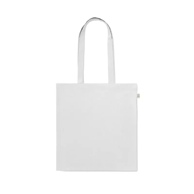 Torba z bawełny z recyklingu 140 g/m² VIVEKA COLOUR - Bialy (MO2302-06)