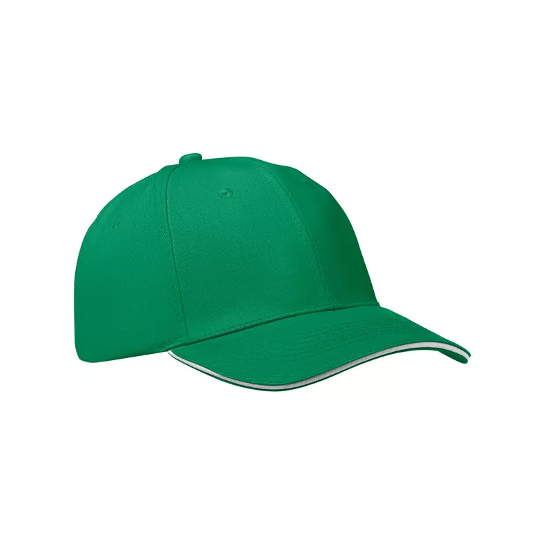 Czapka z daszkiem 6-panelowa 260 g/m² BUFFALO - Zielony Preriowy/Biały (MO1464-47)
