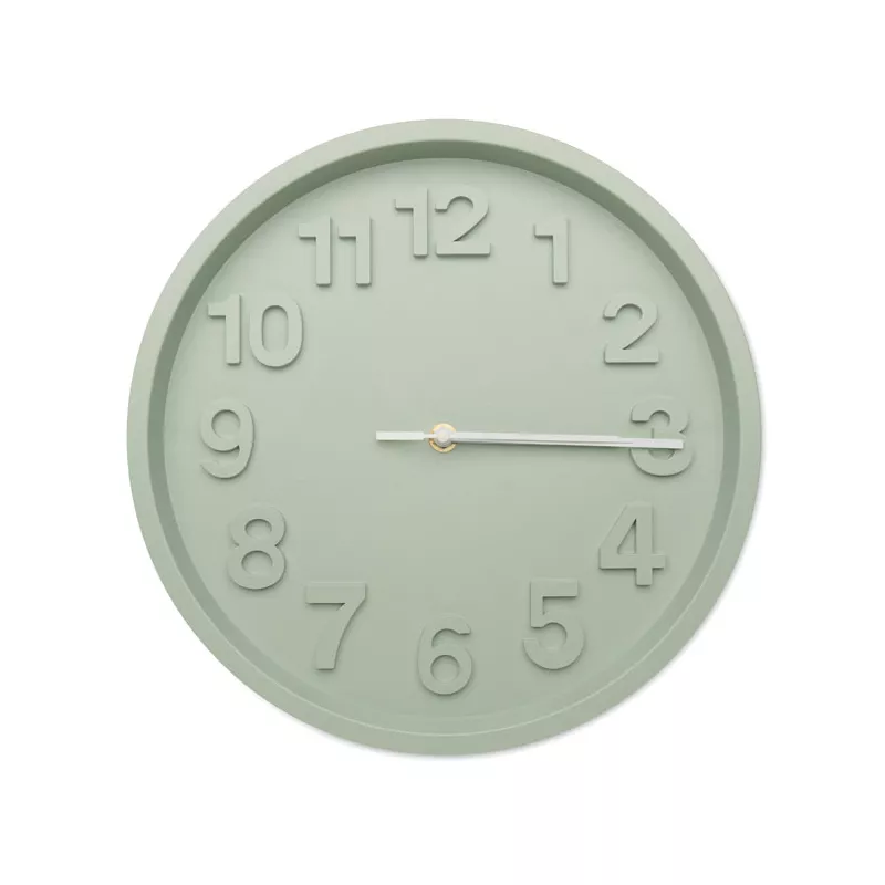 Zegar ścienny z cichym mechanizmem 30 cm MURO - Miętowy Zielony (MO2851-77)