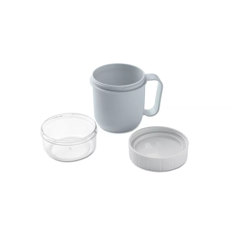 Kubek śniadaniowy z pojemnikiem 450 ml CUP ON GO - Baby Blue (MO2679-66)