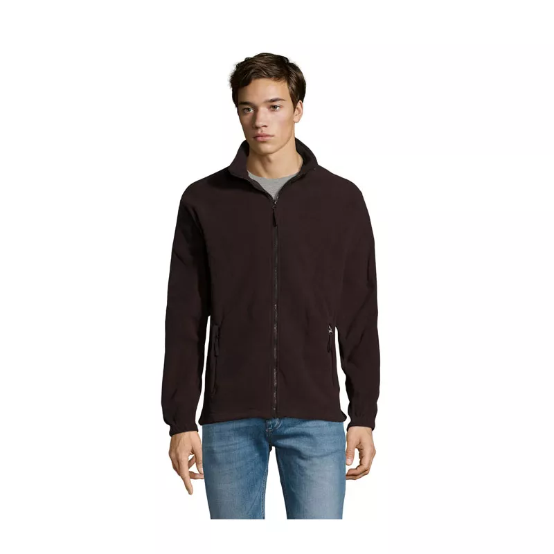 Bluza polarowa męska rozpinana 300 g/m² Sol's NORTH - Dark Chocolate (S55000-DC)
