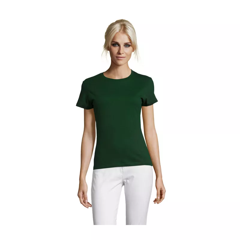 Koszulka damska dopasowana 150 g/m² Sol's REGENT WOMEN - Ciemno-Zielony (S01825-BO)