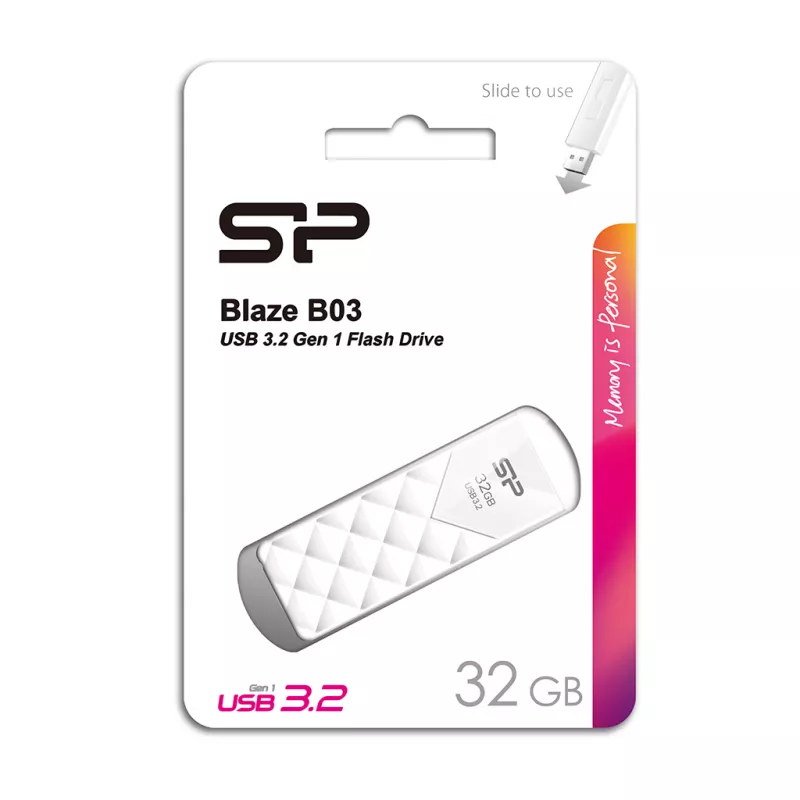 PENDRIVE B03, 16GB 3.2 SILICON POWER - biały (EG829106 32GB)