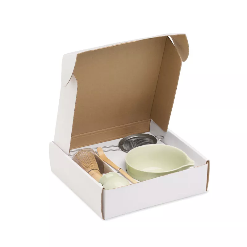 Zestaw do matchy 5 elementów z ceramiczną miską MATCHY - Miętowy Zielony (MO3215-77)