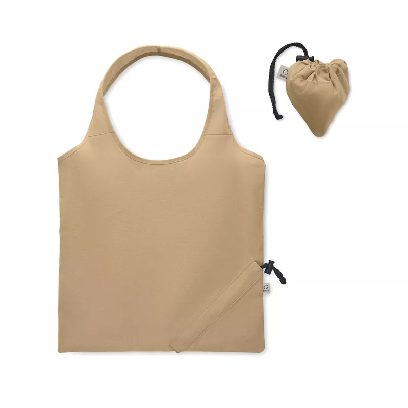Torba składana z recyklingu 140 g/m² CARRIE COLOUR - Khaki (MO2487-39)