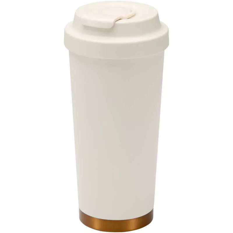 Kubek termiczny Hampton o pojemności 480 ml, wykonany ze stali nierdzewnej z recyklingu z certyfikacją RCS, z podwójnymi ścia - Kramowy (10095601)
