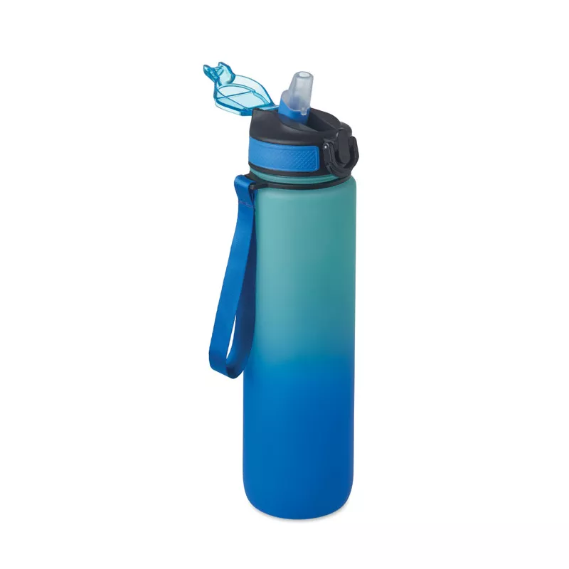 Butelka sportowa RPET 1000 ml ze słomką ACTIVATE - Niebieski (MO2489-37)