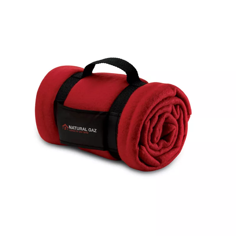 Koc polarowy z rączką 120x150 cm 180 g/m² STAVENGER - Czerwony (MO7245-05)