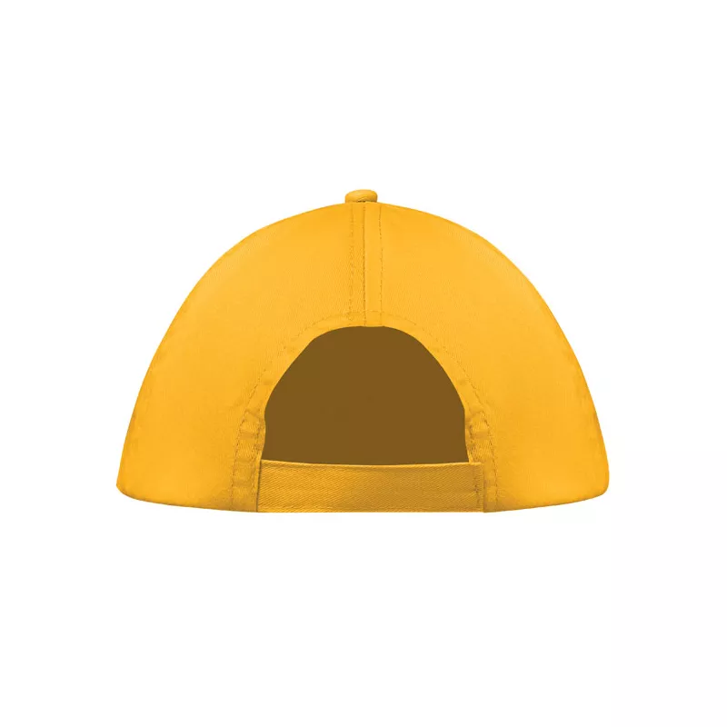 Czapka z daszkiem 5-panelowa z bawełny 160 g/m² BUZZ - Zólty (MO1447-08)