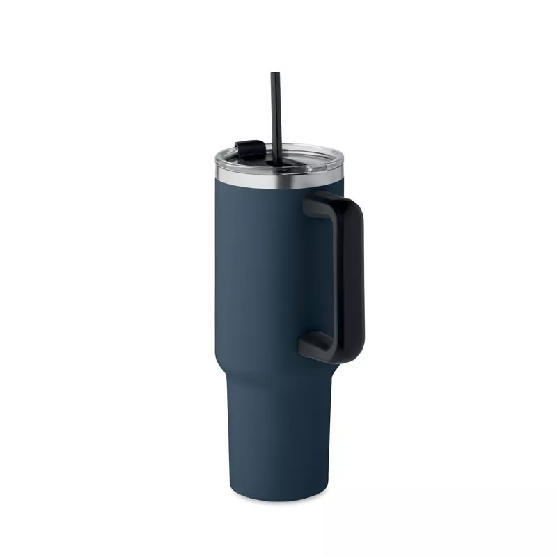 Kubek termiczny stalowy ze słomką 1200 ml SUMA - Francuski Granat (MO2327-85)