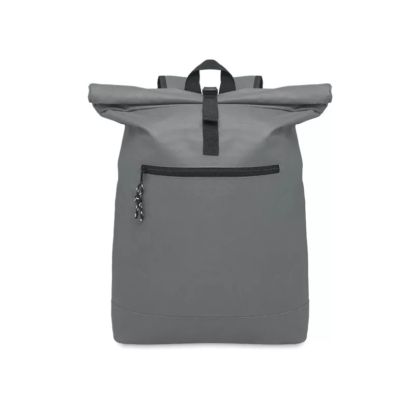 Plecak rolltop na laptop 15" z poliestru 600D IREA - Kamienny Szary (MO2170-15)