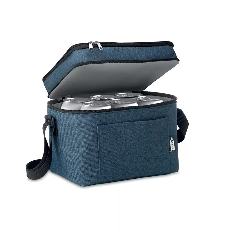 Torba termoizolacyjna z RPET 600D z 2 komorami ICECUBE - Niebieski (MO9915-04)