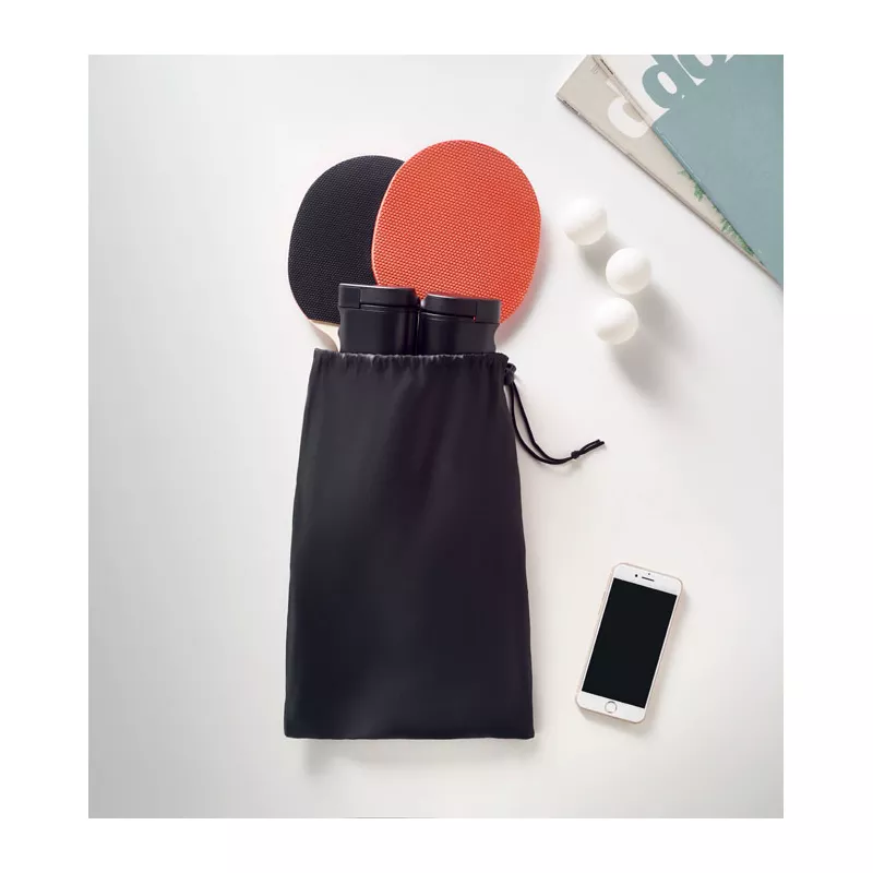 Zestaw do tenisa stołowego z siatką PING PONG - Czarny (MO6517-03)