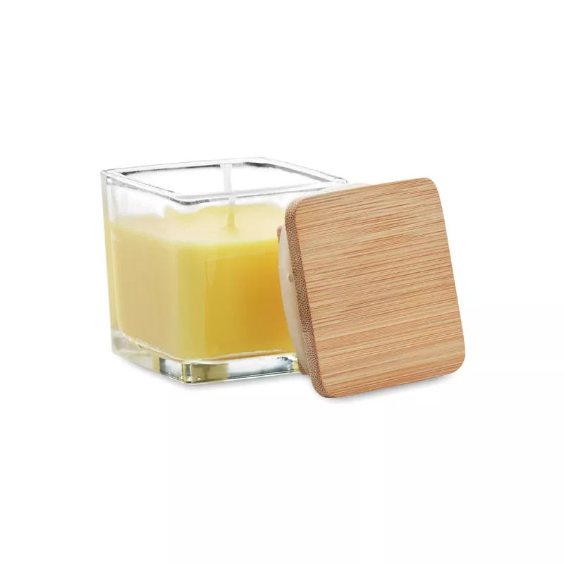 Świeca zapachowa z wosku roślinnego 50 g PILA - Zólty (MO2235-08)