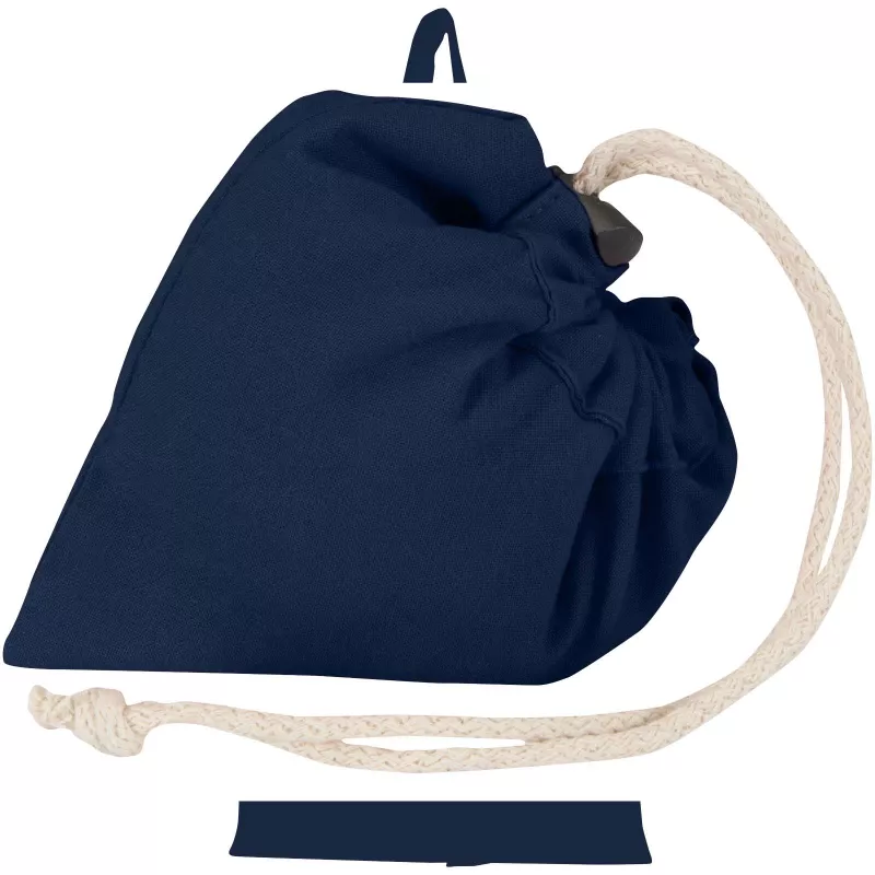 Madras Blend - torba na zakupy, wykonana z recyklingowanej baweły o gramaturze 140 g/m² posiadającej certyfikat GRS, składana - Granatowy (12080555)
